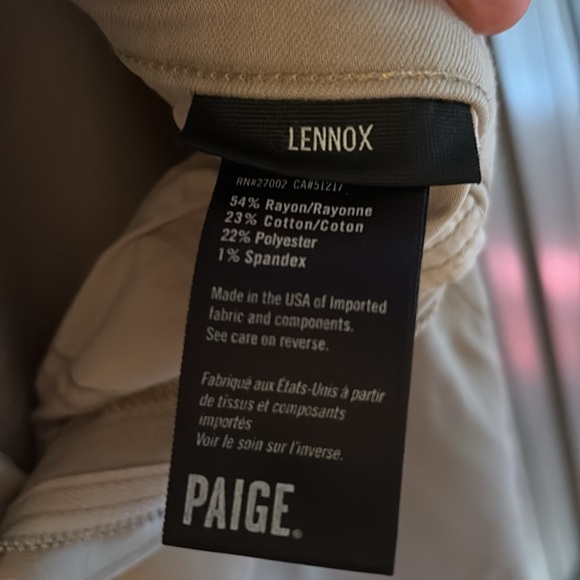 PAIGE Light Tan Trousers - Picture 3 of 4